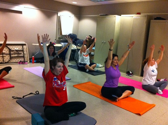 On-site yoga